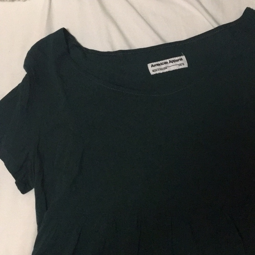 American apparel green baby doll dress